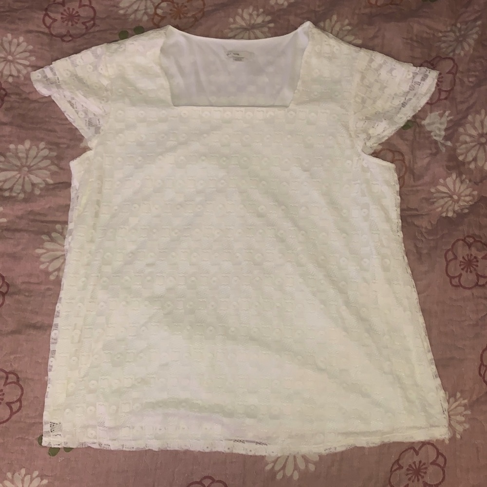 Cato White Satin Blouse